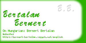 bertalan bernert business card